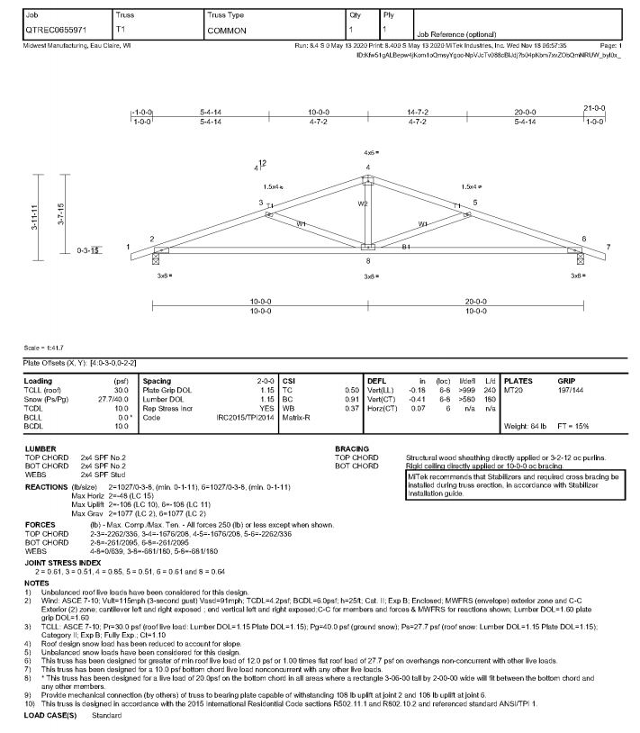 Structural truss design and specifications